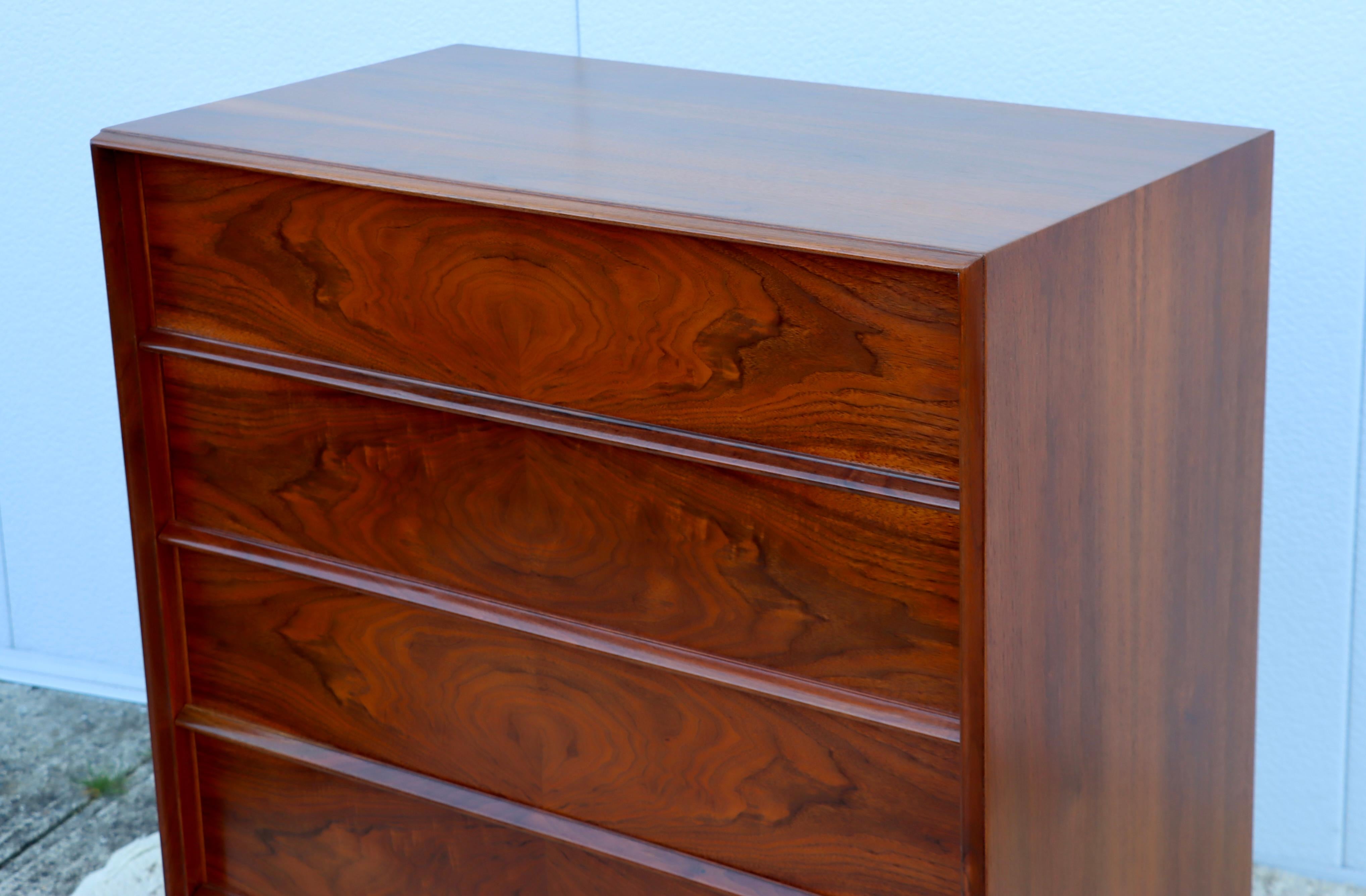 T.H.Robsjohn Gibbings for Widdicomb 5 Drawer Tall Dresser 1