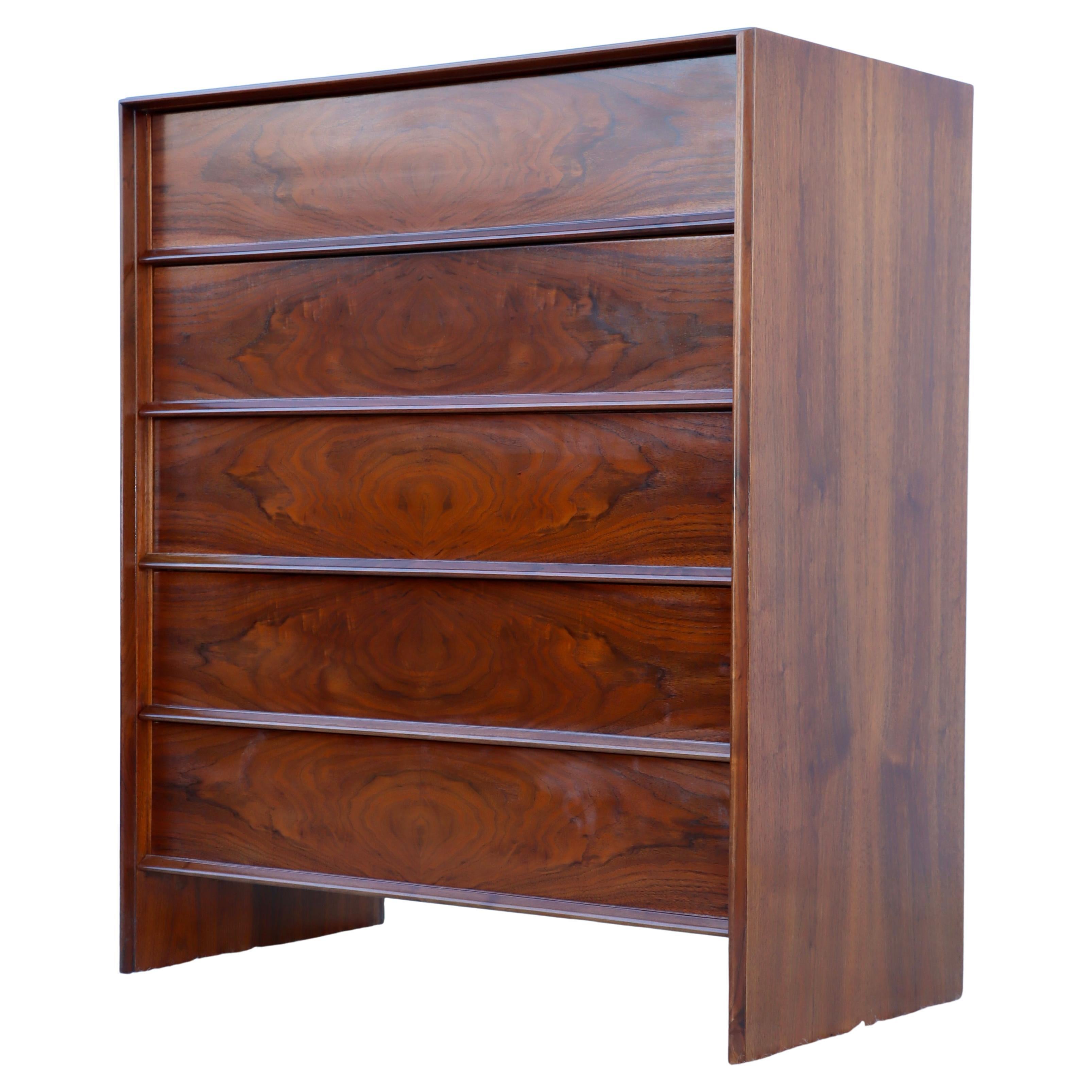 T.H.Robsjohn Gibbings for Widdicomb 5 Drawer Tall Dresser