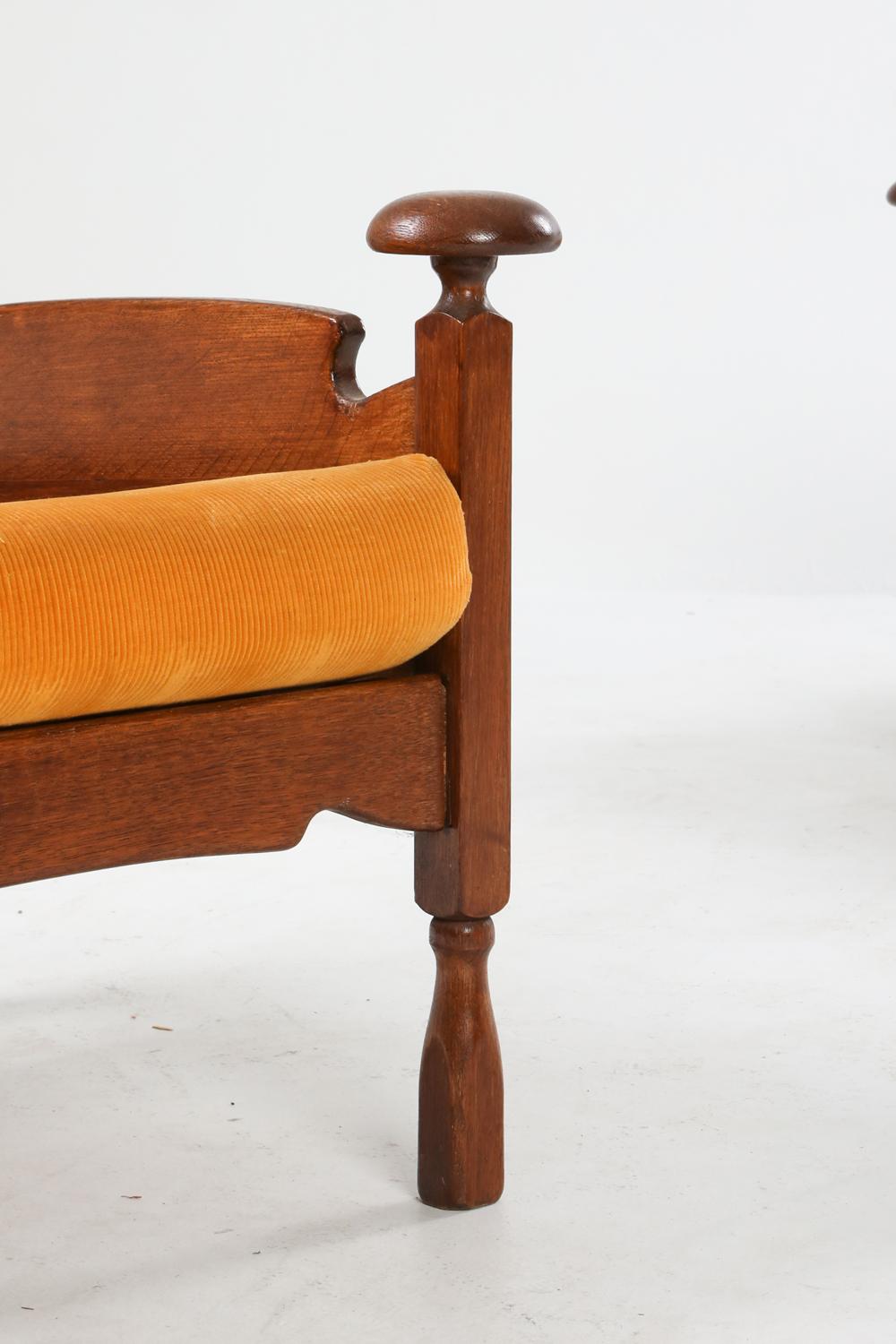 Oak Throne Chair with Adjustable Side Table 1