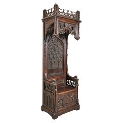 Antique Throne Chair with Incredible Carving