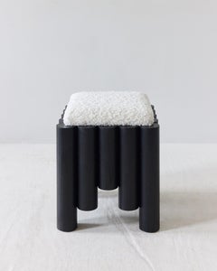 Throne Stool by Hannah Bigeleisen, Ebonized Solid Oak, Modern Design