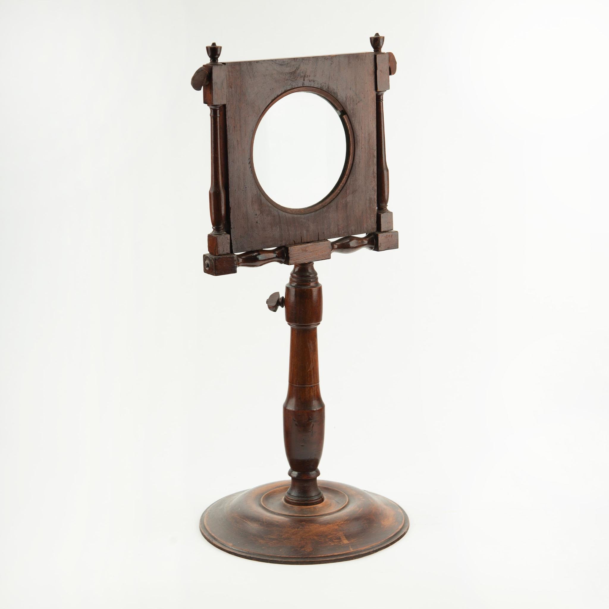 Napoleon III Through the Lens: 19th Century Standing Magnifying Glass For Sale