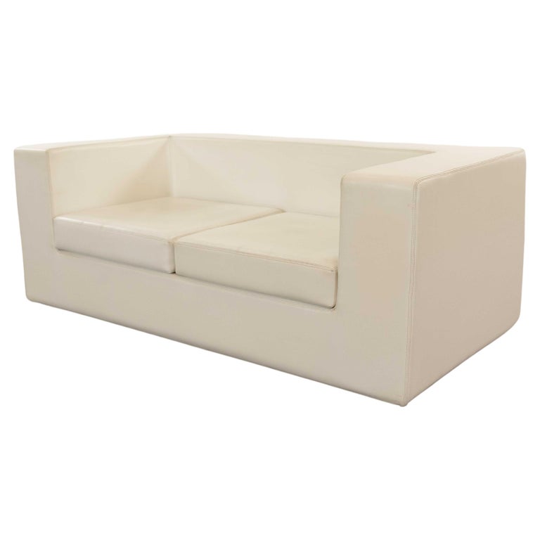 Throw Away Sofa by Willie Landels for Zanotta 1965 in White Vinyl For