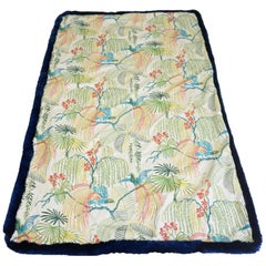 Throw Blanket with Rainforest Embroidery