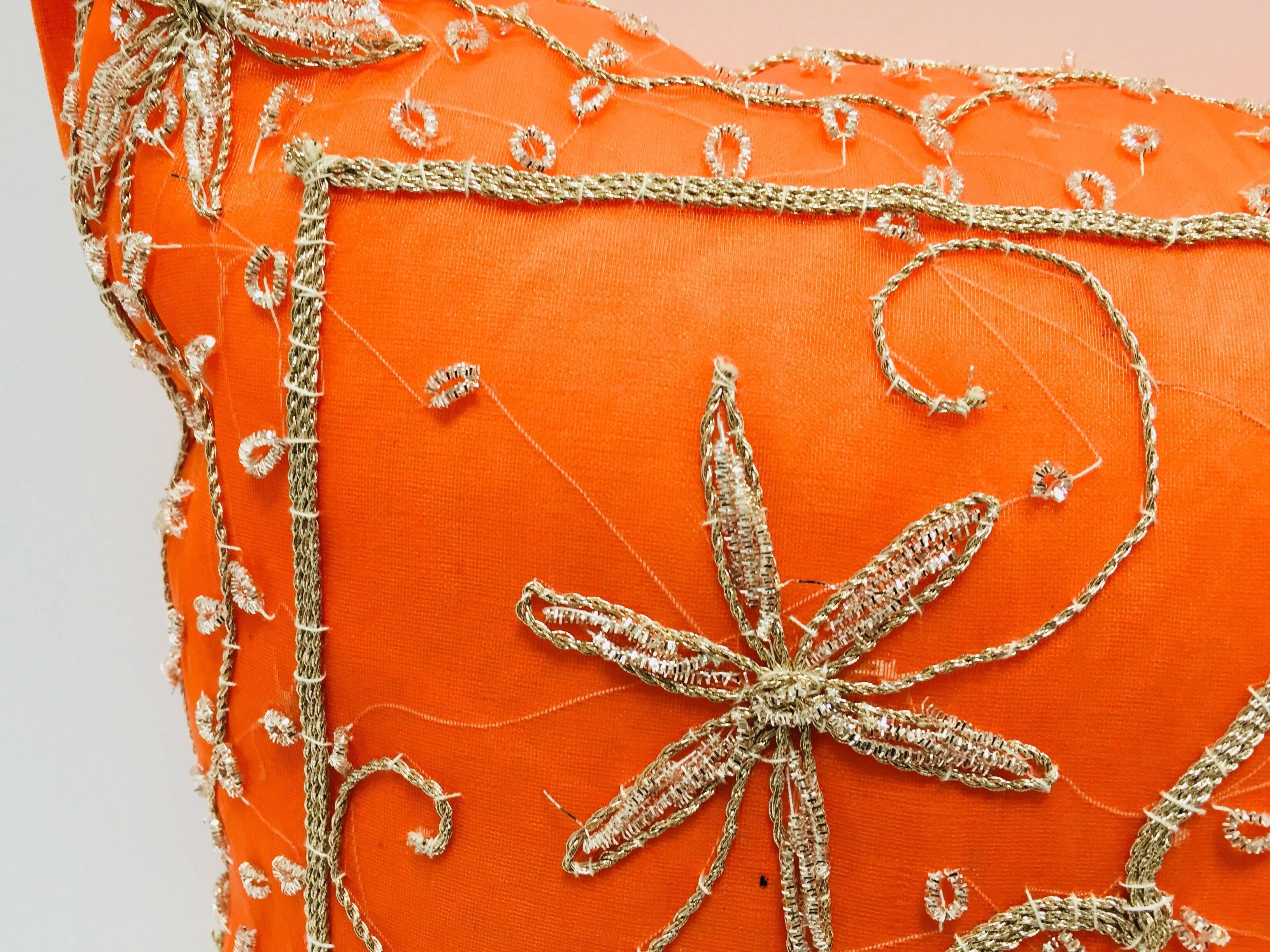 orange accent pillows