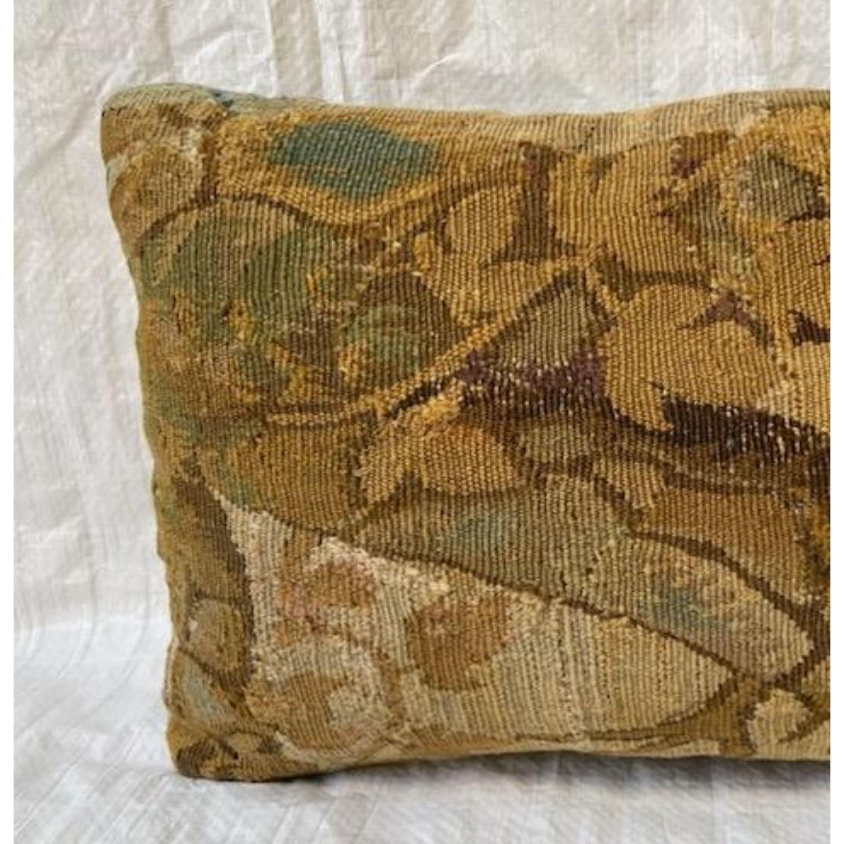 Empire Throw Pillow Made from 16th Century Flemish Tapestry For Sale