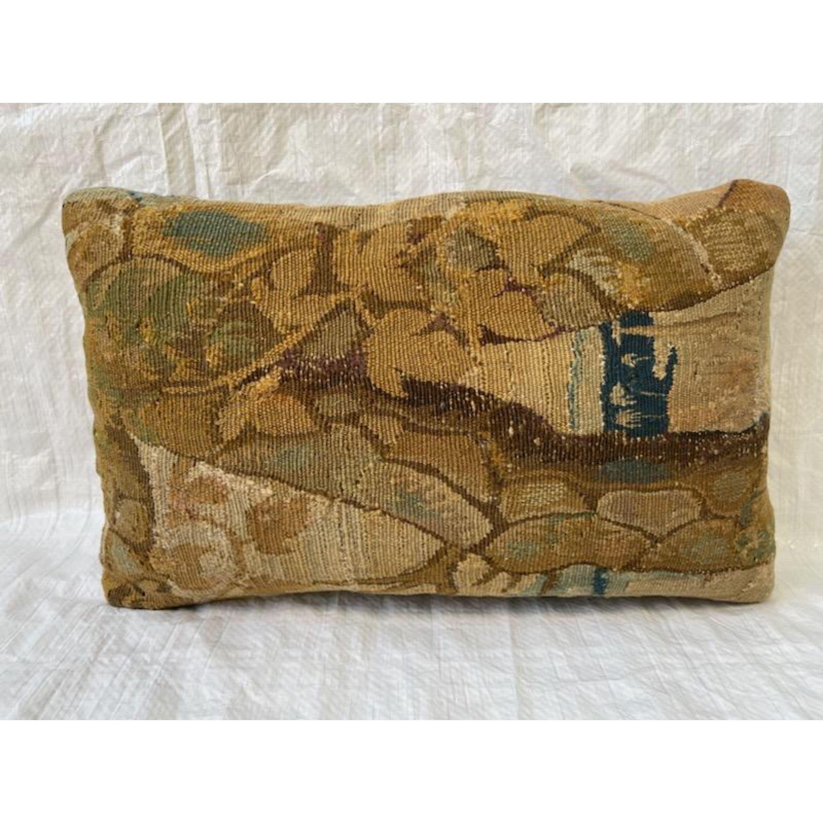 Turkish Throw Pillow Made from 16th Century Flemish Tapestry For Sale