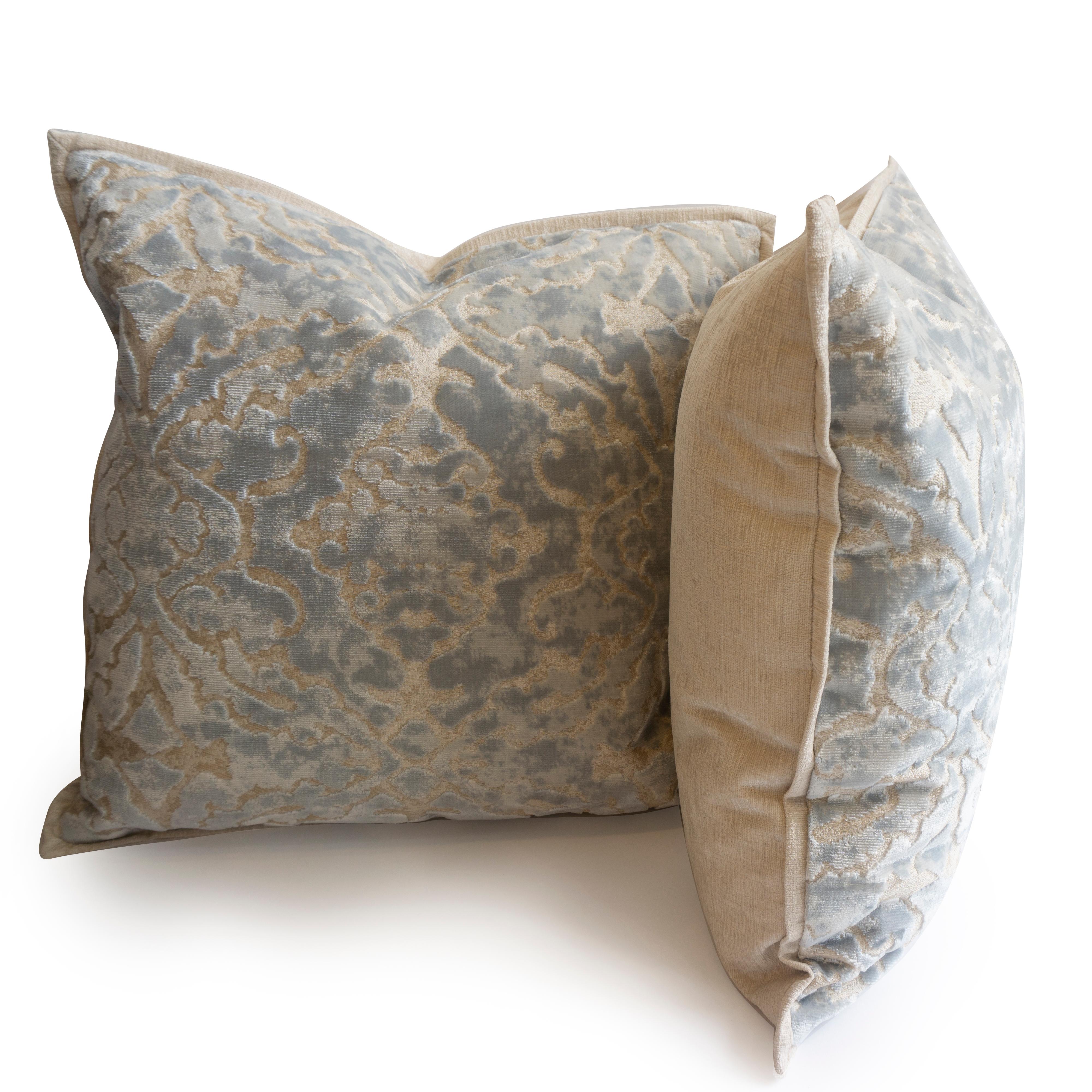 velvet damask pillows