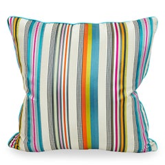 Throw Pillows with Colorful Satin Stripes