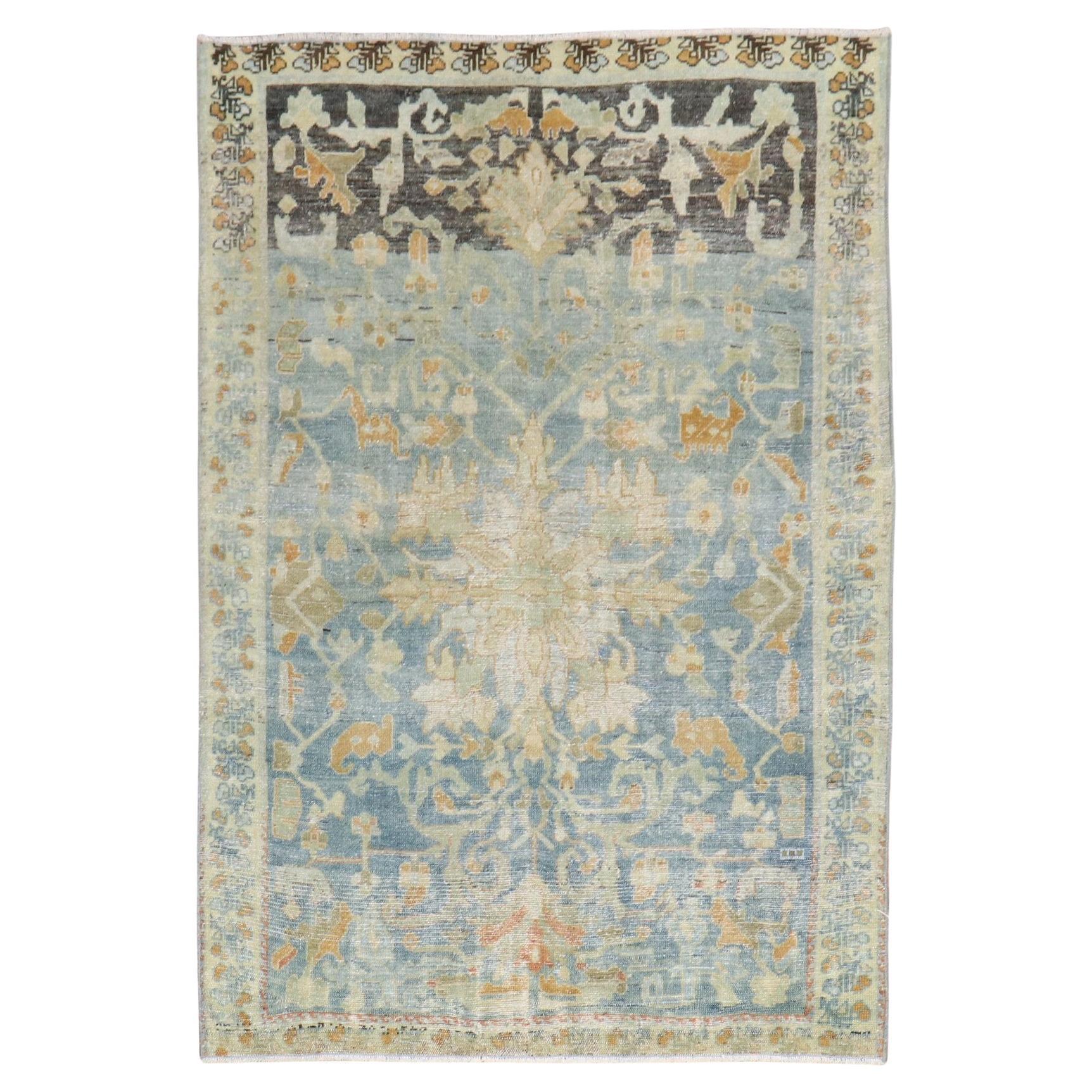 Throw Square Size Persian Malayer Rug For Sale