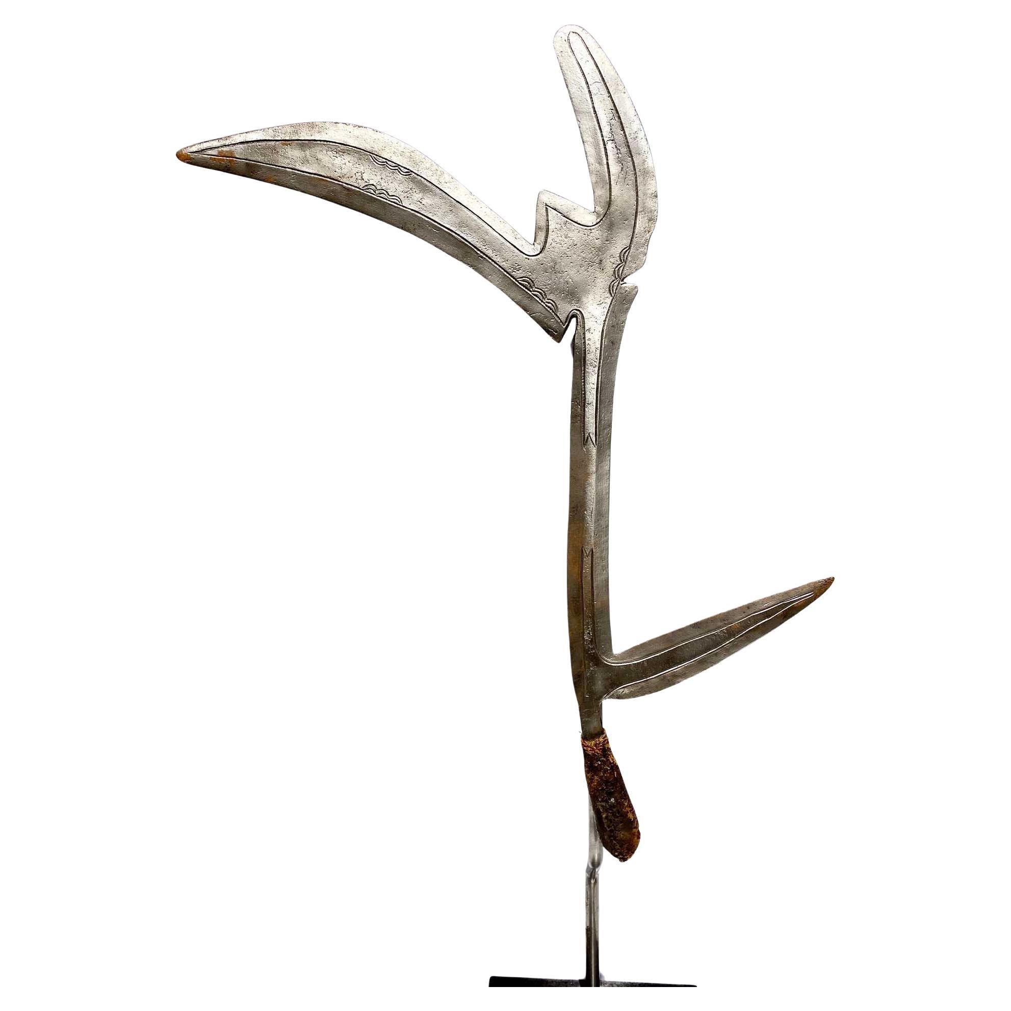 Throwing Knife Of The Banda Yakpa People Mbugbu Central Africa Congo Kipinga For Sale