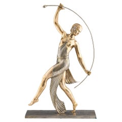 'Thrysus Dancer' An Original Art Deco Bronze Sculpture by JD Guirande