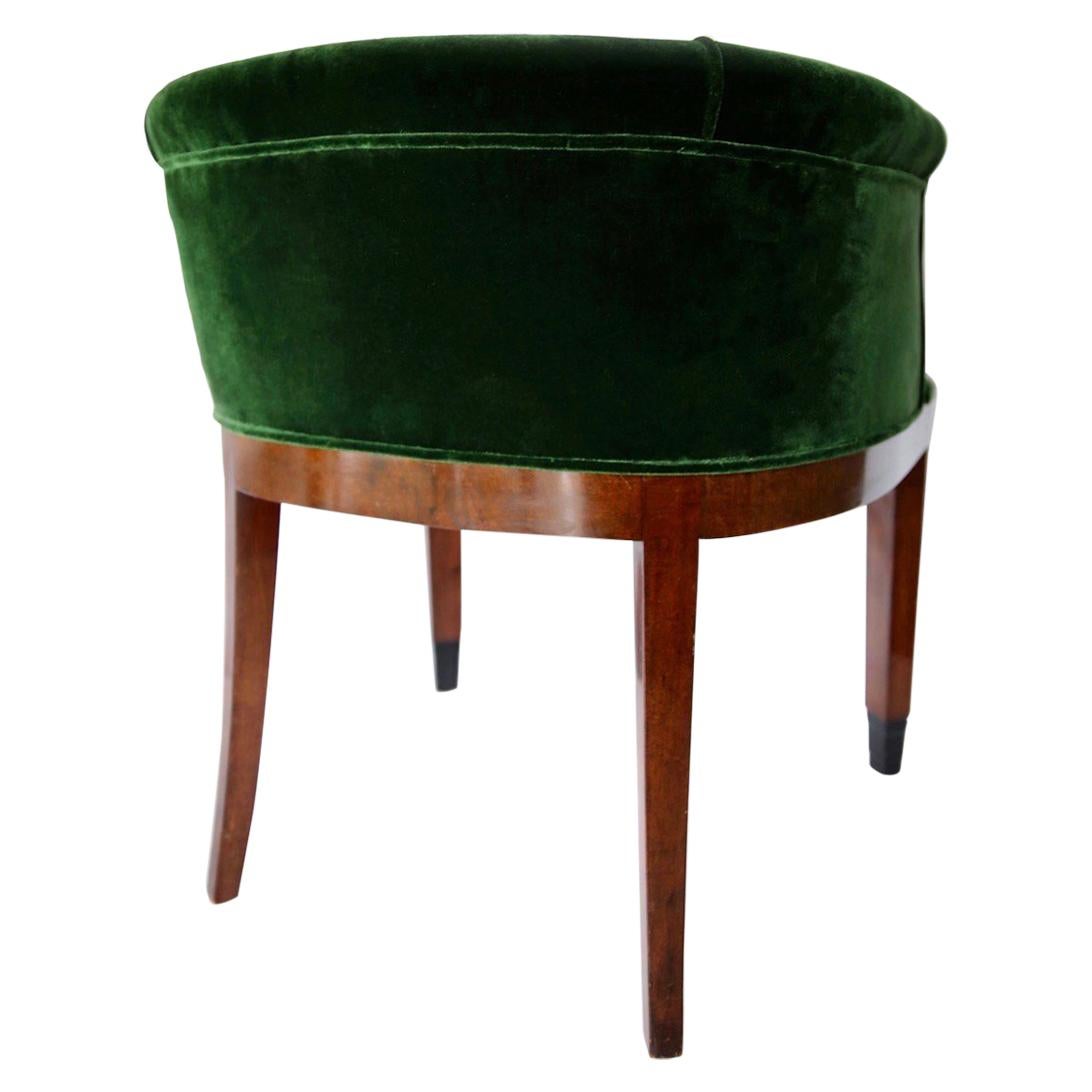 Art Deco Thuja Circular Seat by Dominique, France, 1930s For Sale