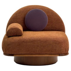 Thumb Asymmetrical Rust Armchair by Lorenza Bozzoli