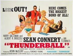 Thunderball 1965 UK Quad Film Poster, Robert McGinnis
