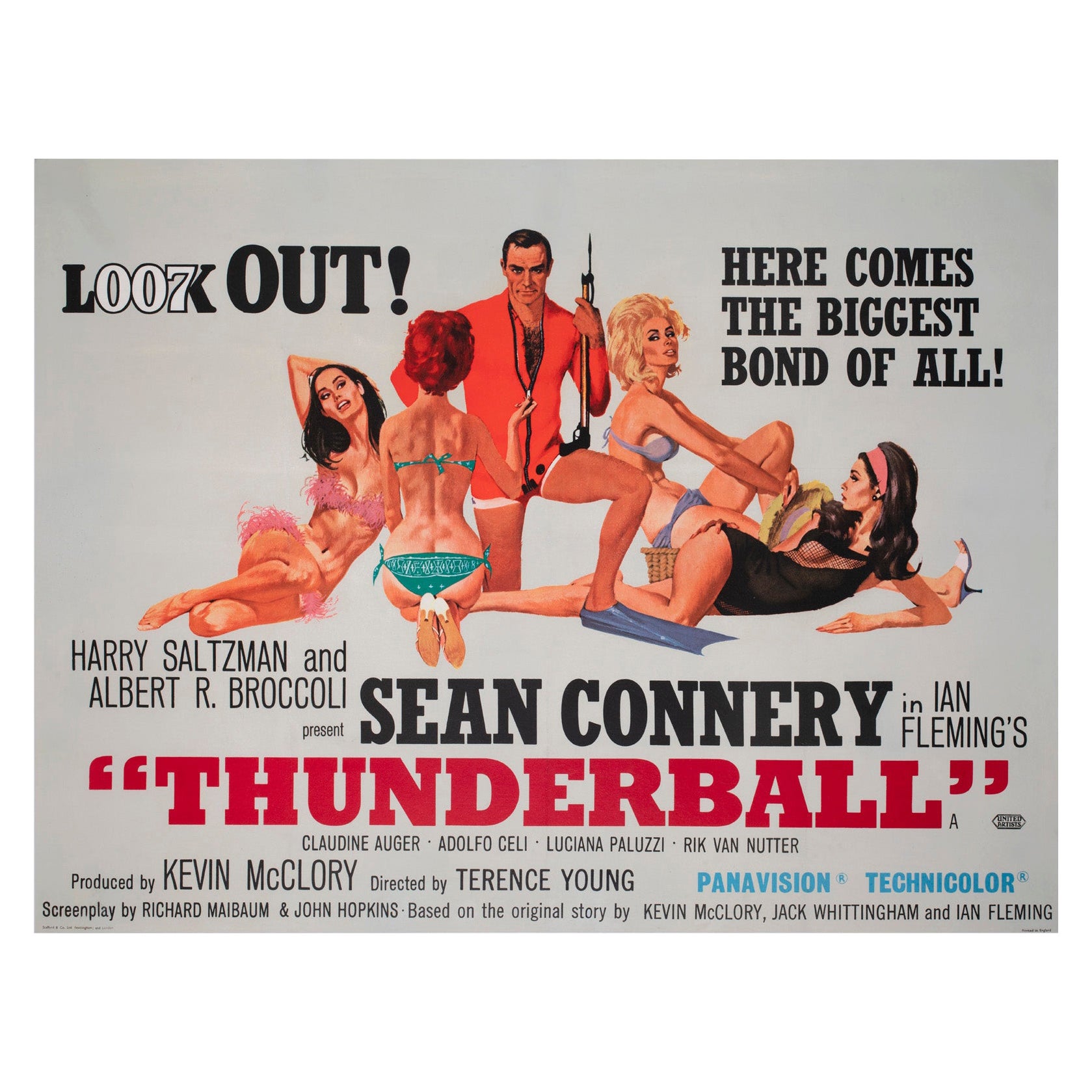 Thunderball 1965 UK Quad Filmplakat, Robert McGinnis