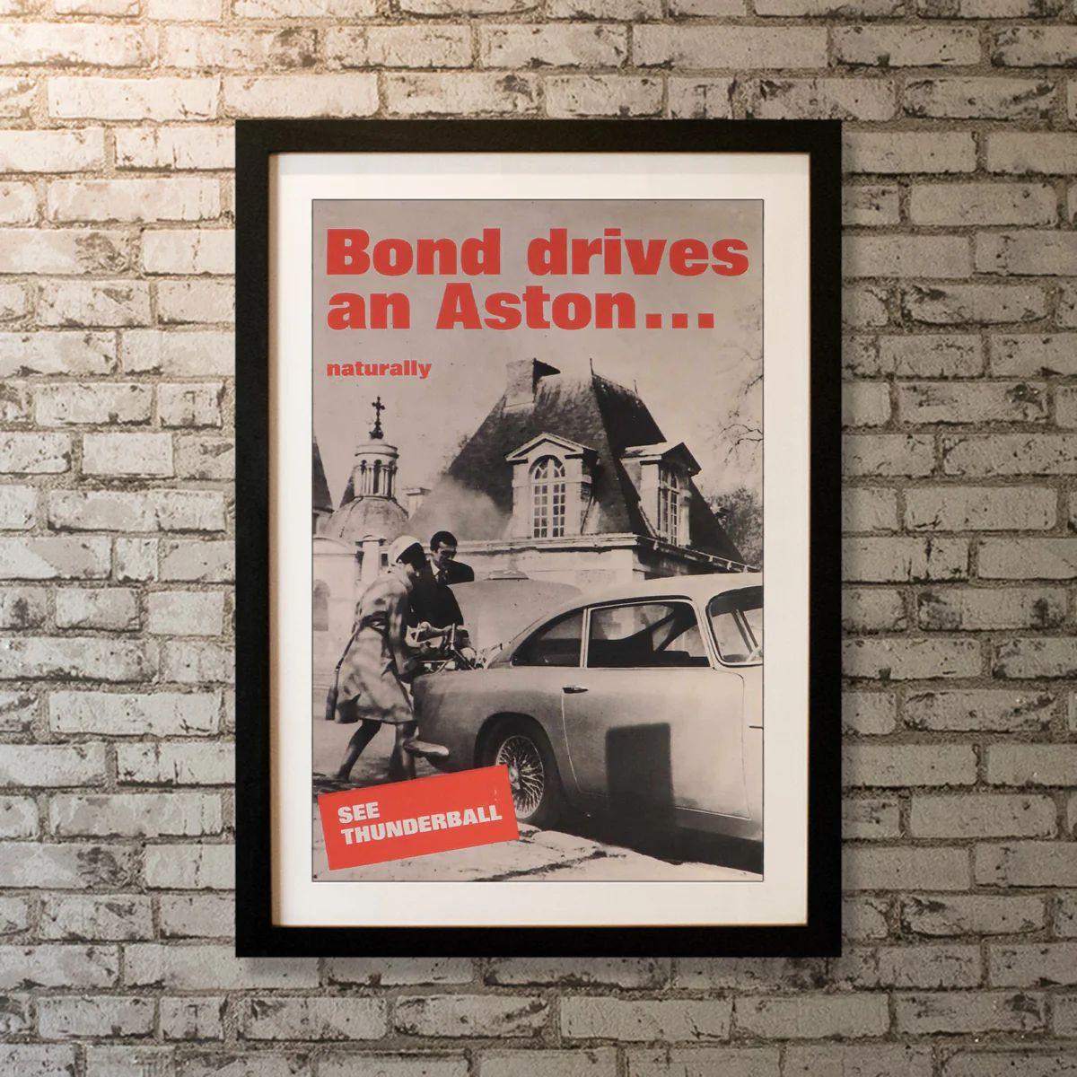 Thunderball - Aston Martin, Unframed Poster, 1965

Double Crown (20 X 30 Inches). Promotional Aston Martin ad for Thunderball.

Additional Information:
Year: 1964
Nationality: United Kingdom
Condition: Unfolded
Type: Double Crown
Size: 20 X 30