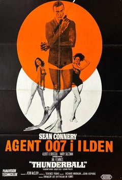 „Thunderball“ (dänische Fassung) – Originalplakat von Robert McGinnis, 1972
