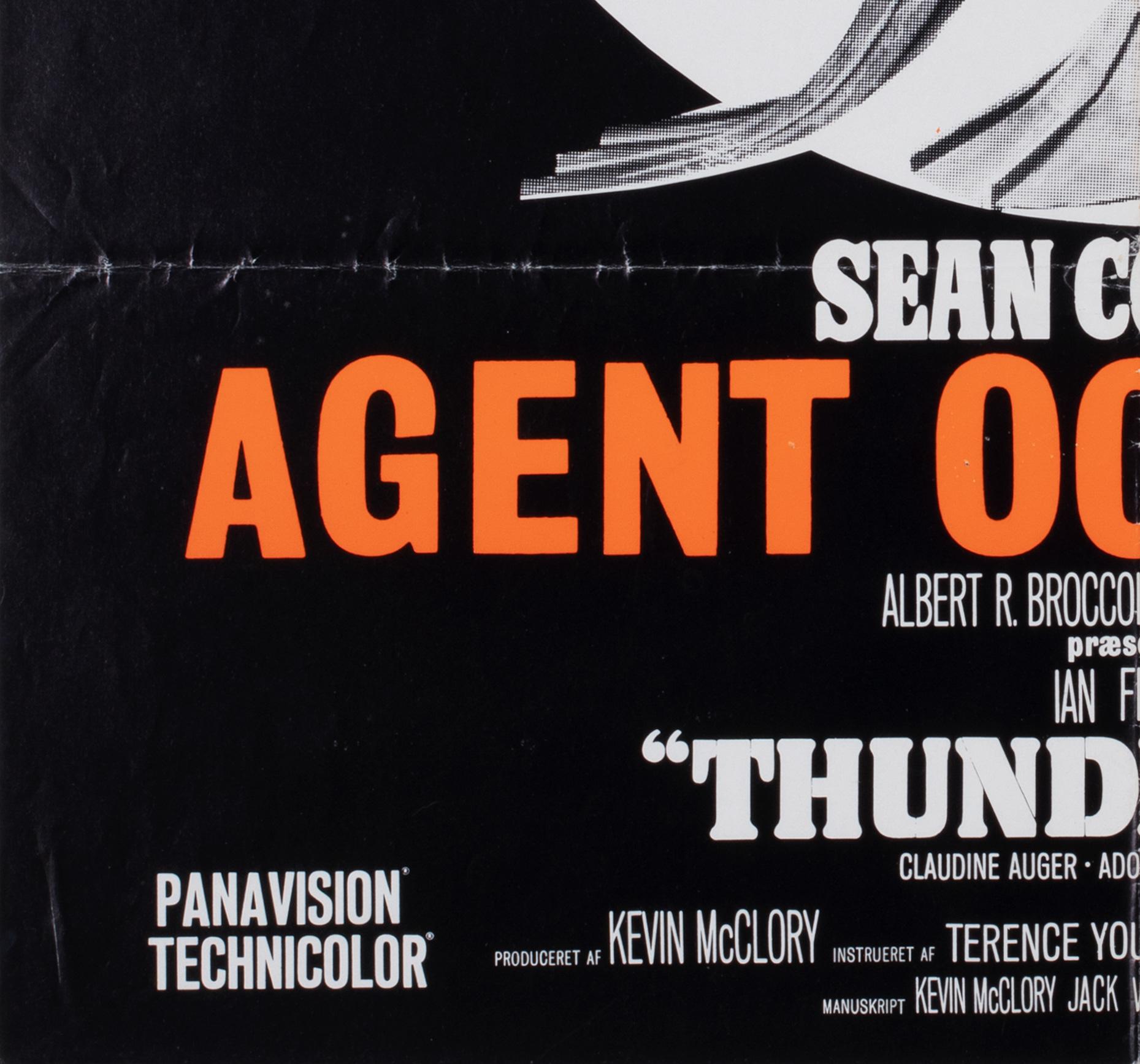 Thunderball R1960s Danish A1 Film Movie Poster, Robert McGinnis For Sale 2