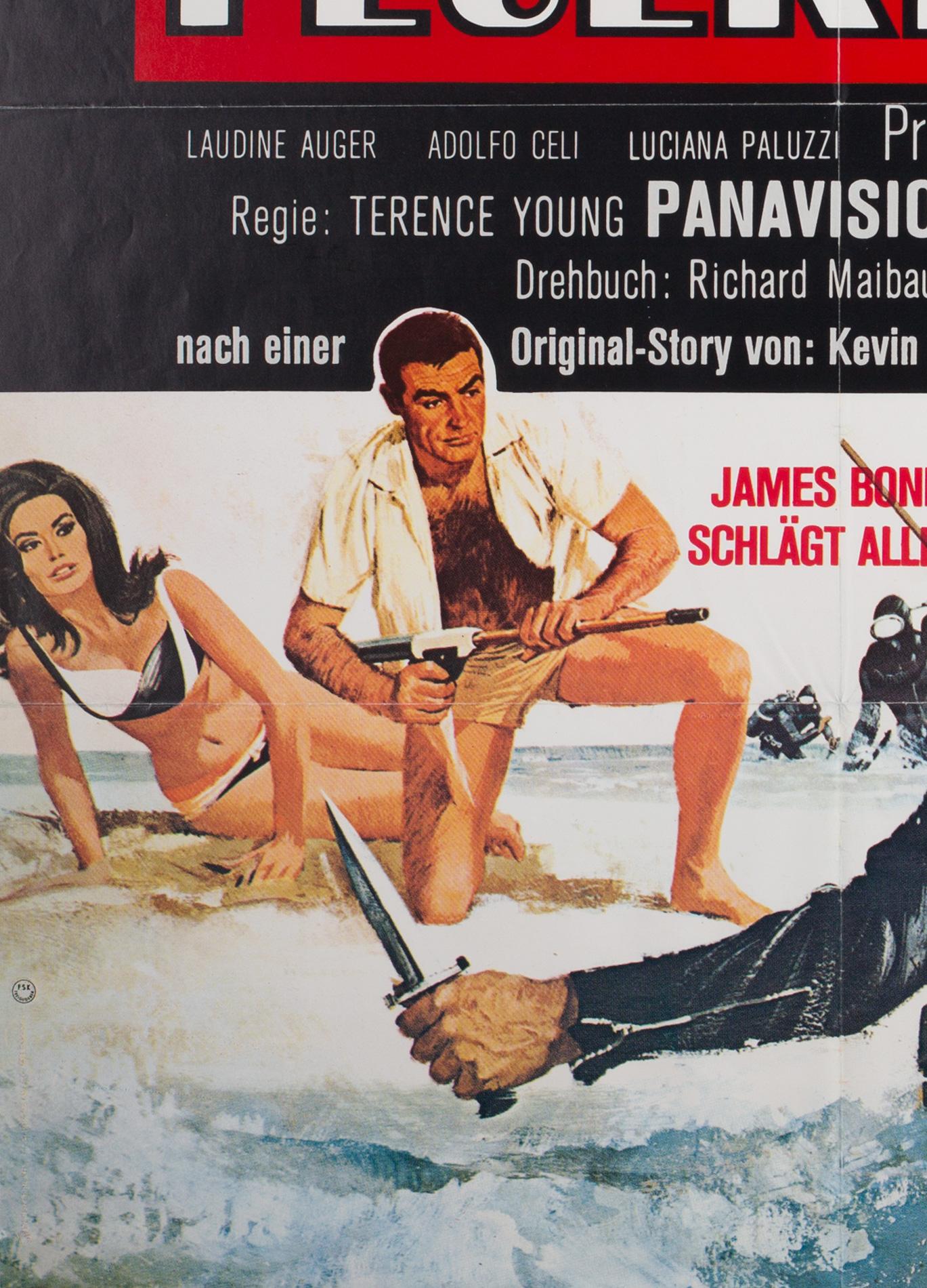 20th Century Thunderball R1980s German James Bond Film Poster, McGinnis & McCarthy