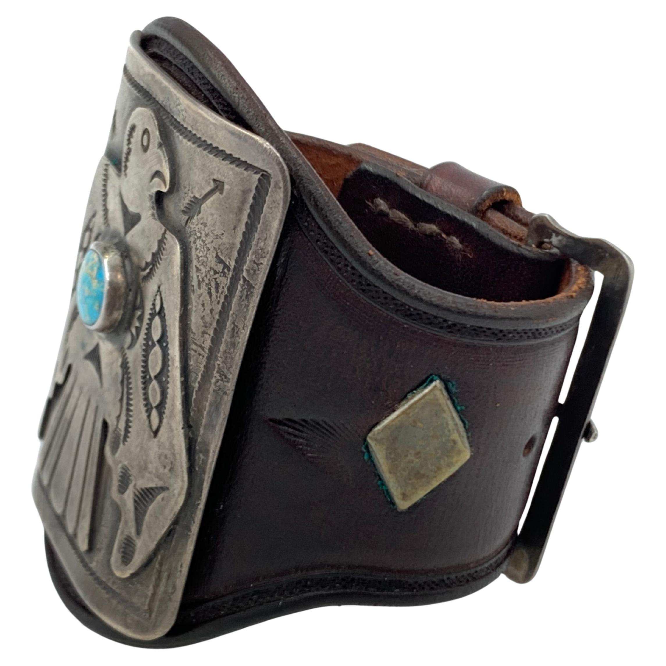 Thunderbird Leder-Manschettenknöpfe im Zustand „Neu“ im Angebot in Scottsdale, AZ
