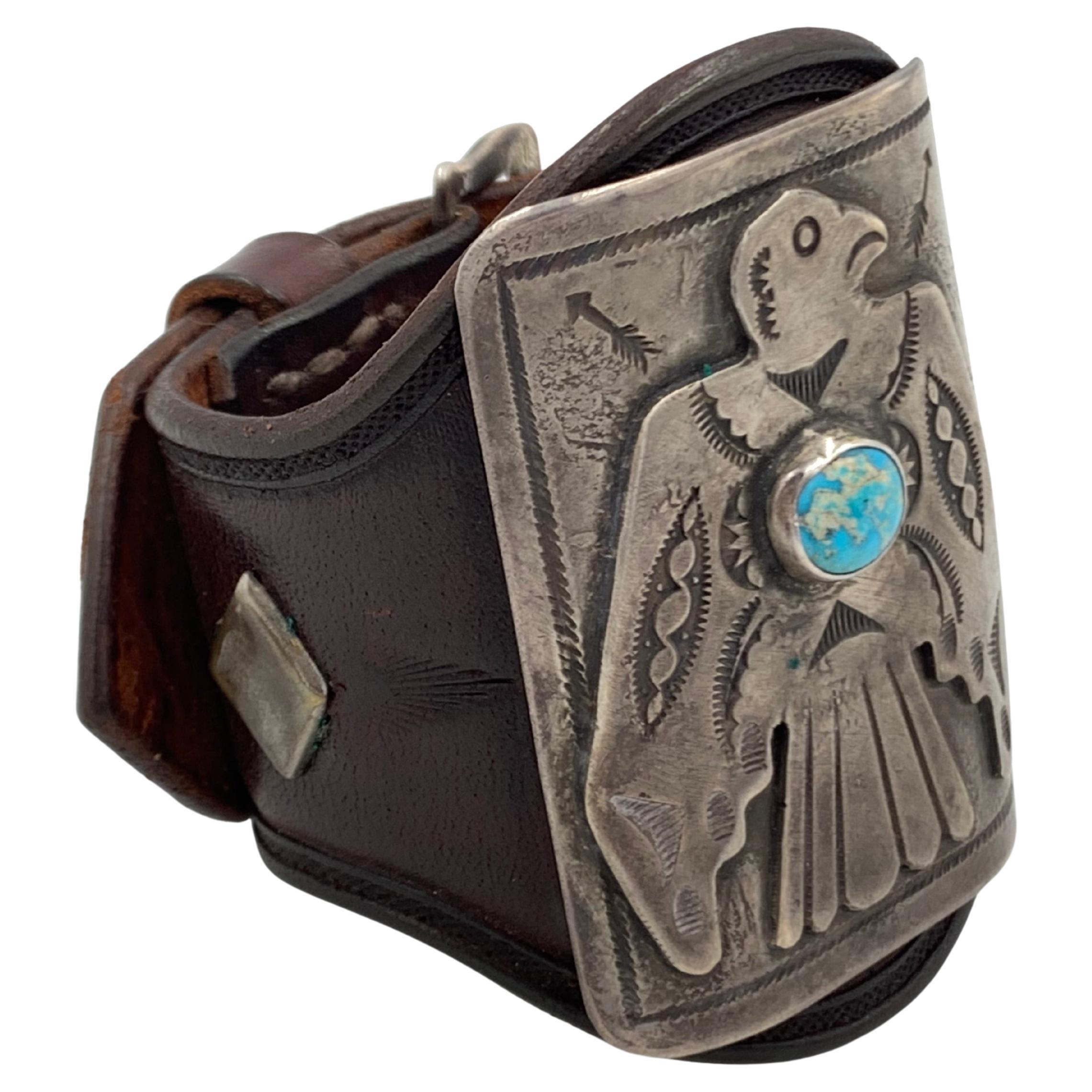 Thunderbird Leder-Manschettenknöpfe im Angebot