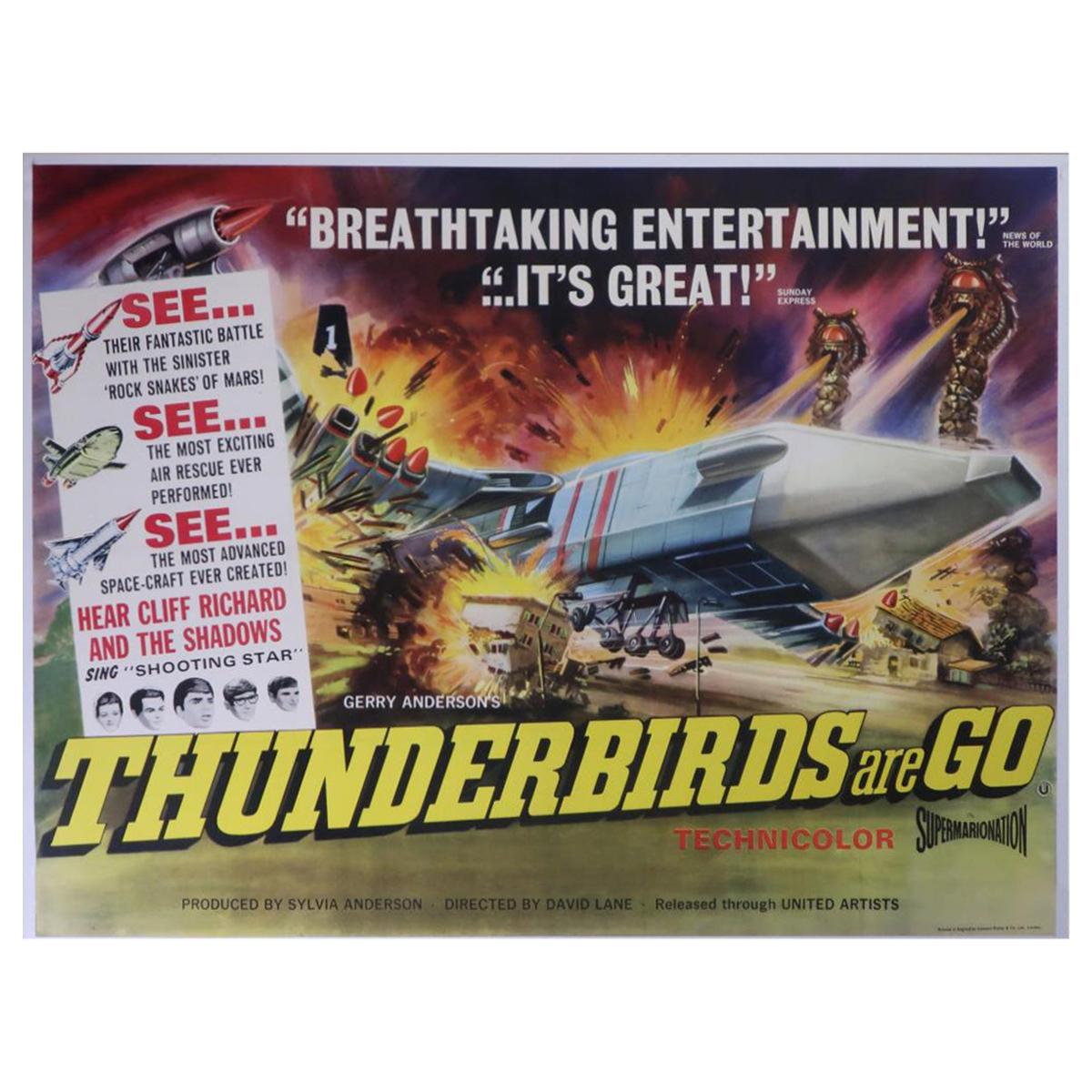 "Thunderbirds Are Go" 1966 Poster For Sale