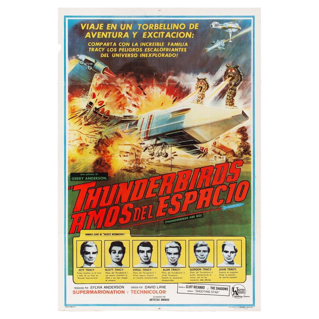Thunderbirds Are Go 1967 Argentine Film Poster For Sale