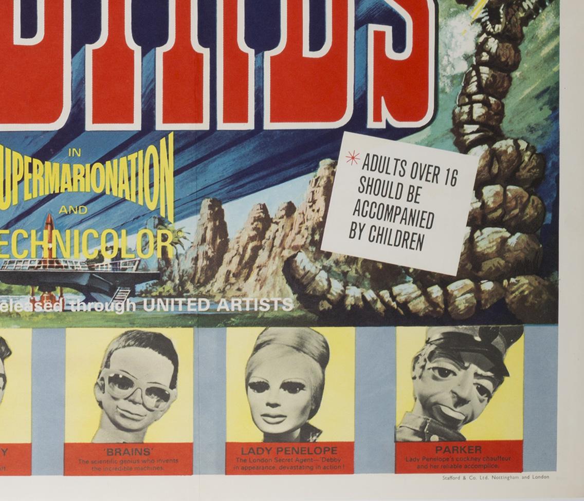Thunderbirds Are Go! British UK Film Poster, 1966 In Excellent Condition In Bath, Somerset