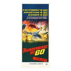 'Thunderbirds Are Go' Original Vintage Australian Daybill Movie Poster, 1966
