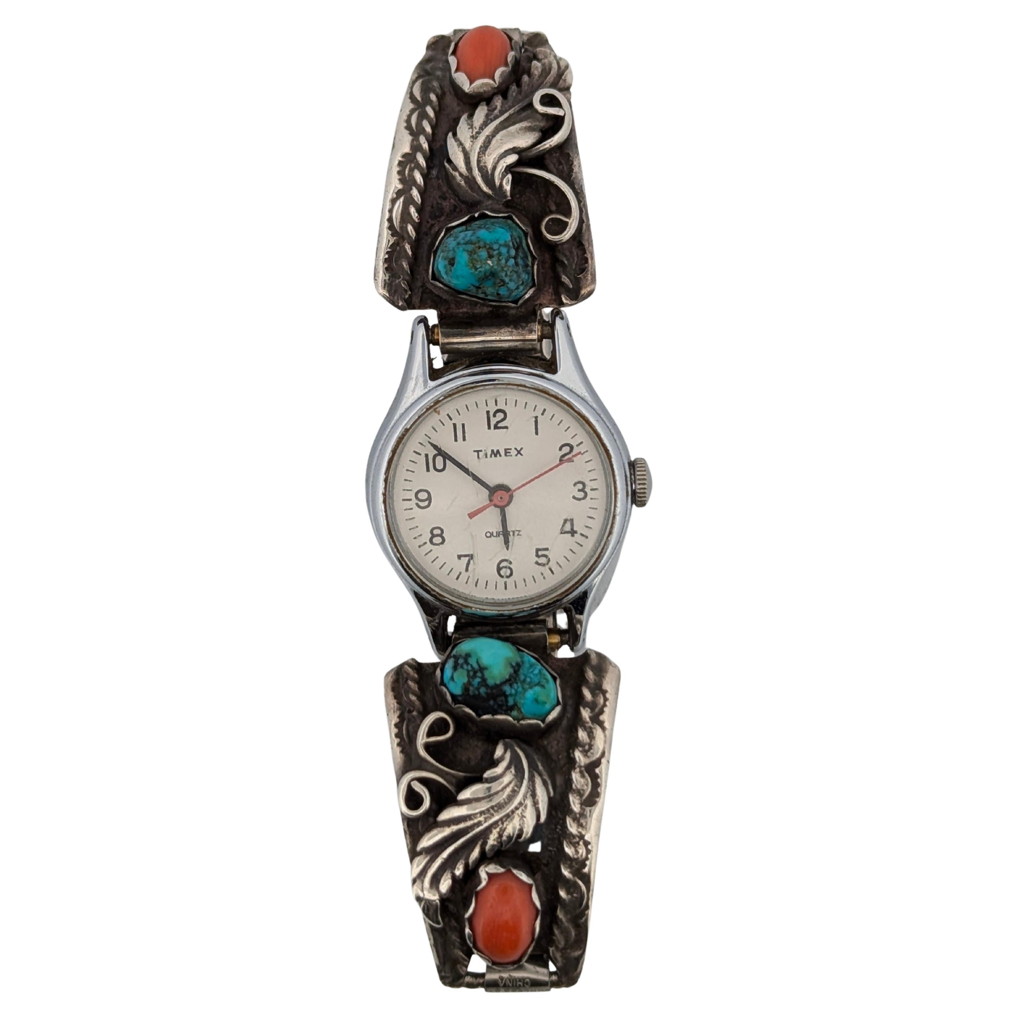 JUDITH RIPKA Reloj Vienna Plata de ley con diamantes y cuero natural en 1stDibs