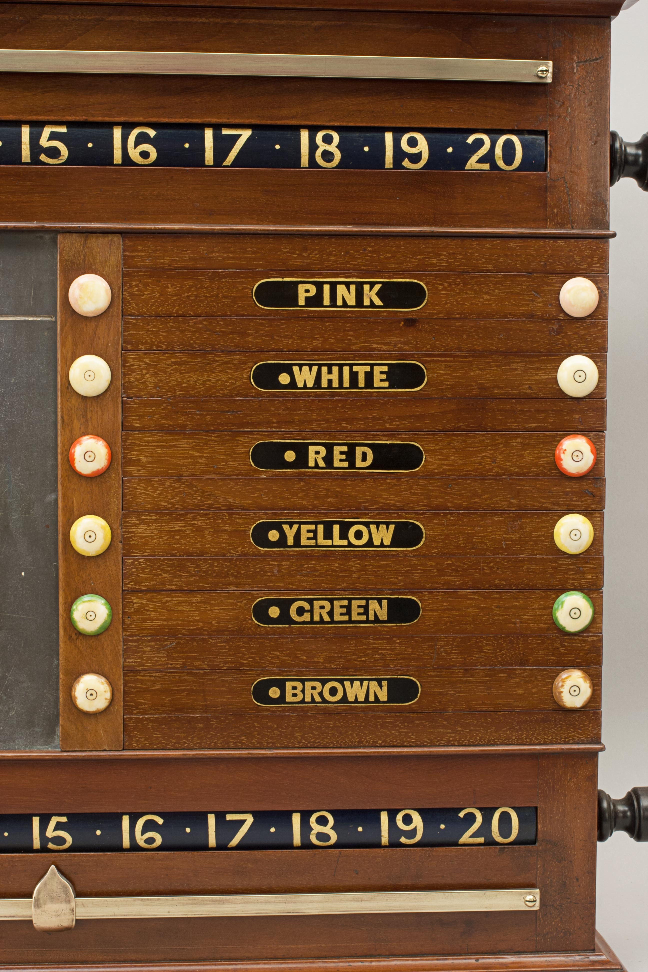 Late 19th Century Thurston Combined Billiards, Snooker and Life Pool Scoreboard