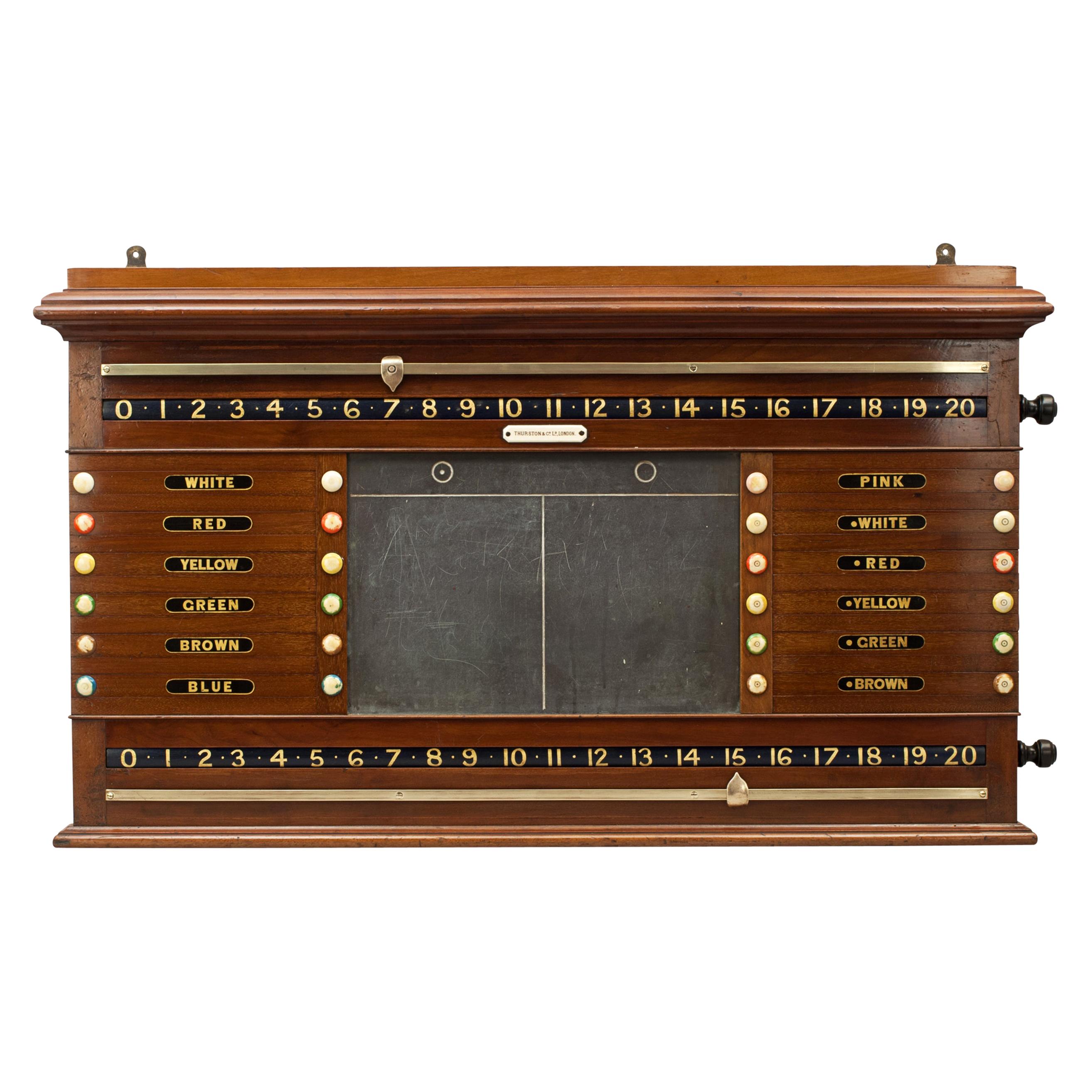 Thurston Combined Billiards, Snooker and Life Pool Scoreboard at 1stDibs