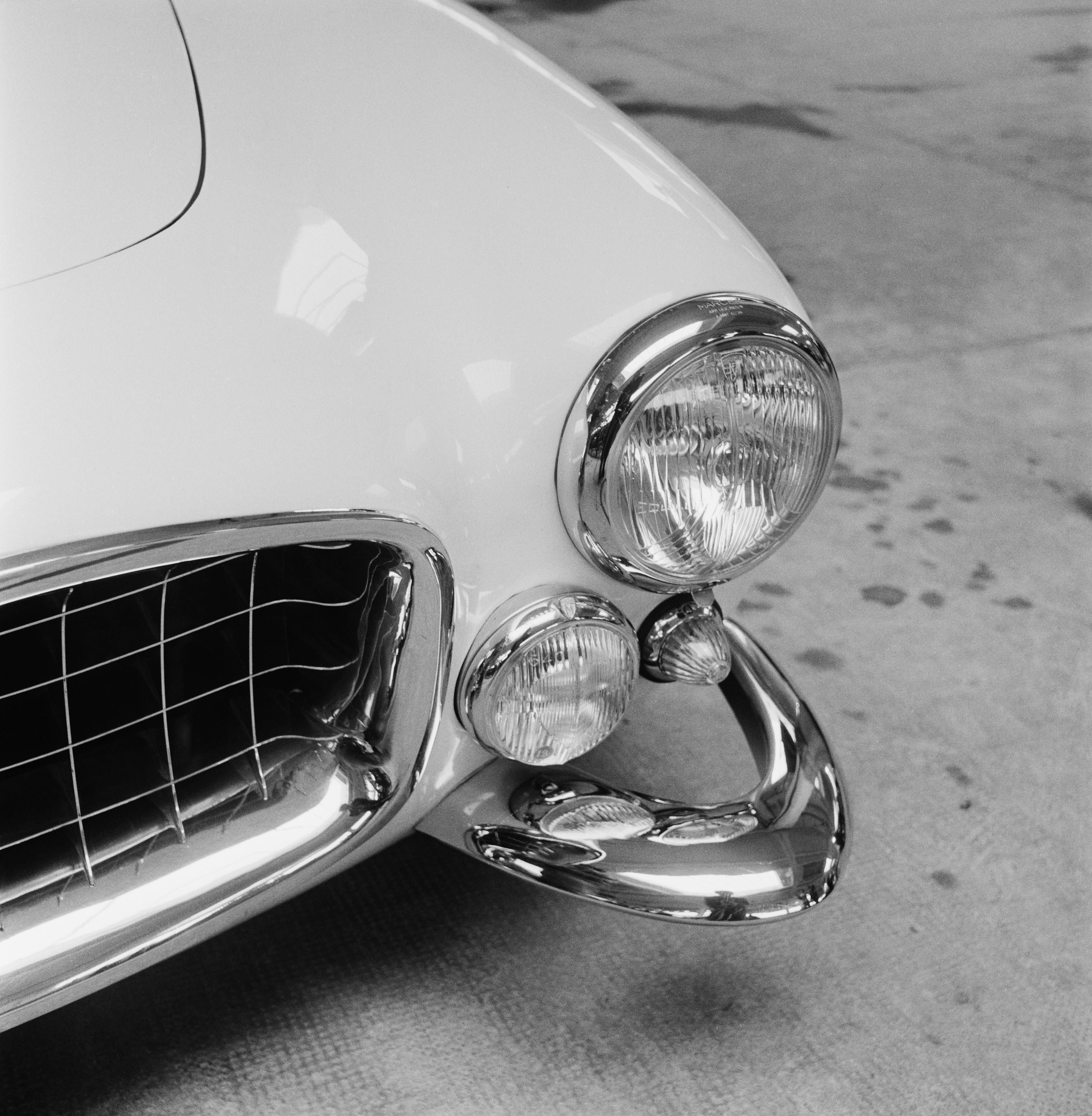 Thurston Hopkins Black and White Photograph - Maserati Bumper (1956) - Silver Gelatin Fibre Print