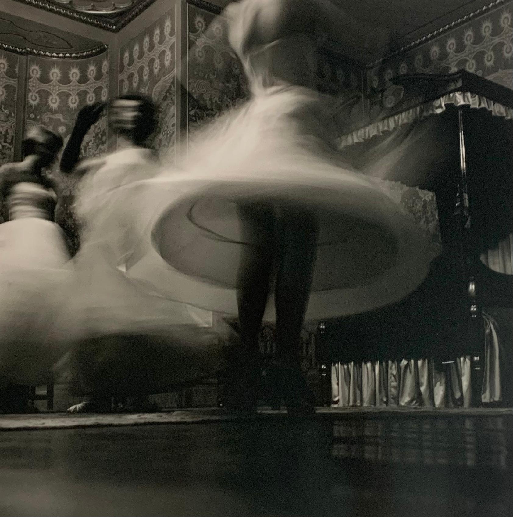 Thurston Hopkins Black and White Photograph - "Pavilion Blur" Framed Silver Gelatin Print 