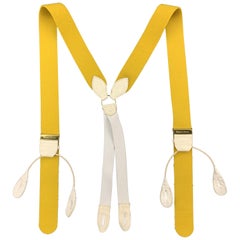 THURSTON LONDON Solid Yellow Wool Suspenders