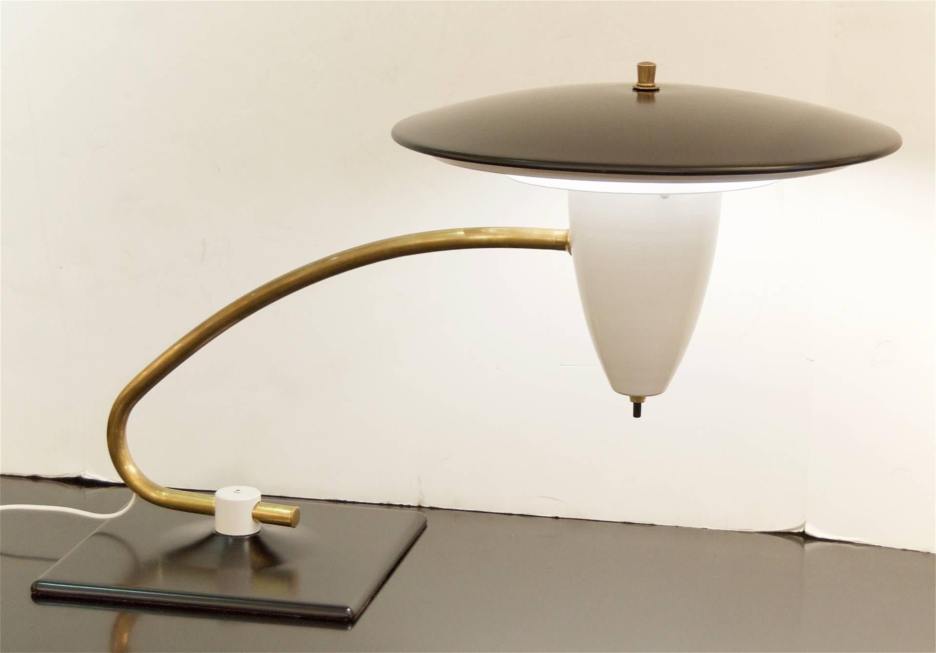 Enameled Thurston Style Flying Disc Swivel Desk Lamp