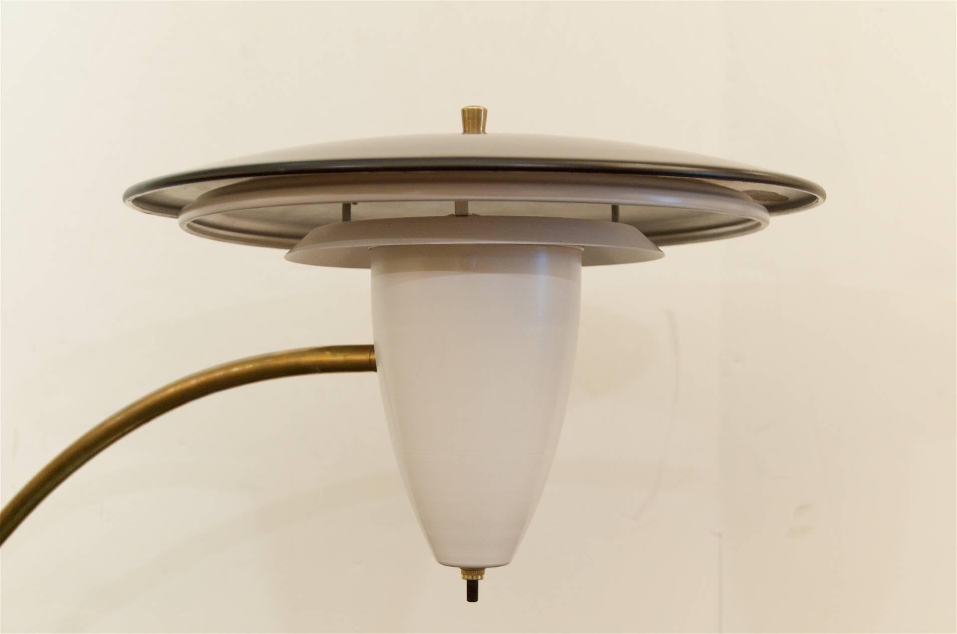 Steel Thurston Style Flying Disc Swivel Desk Lamp
