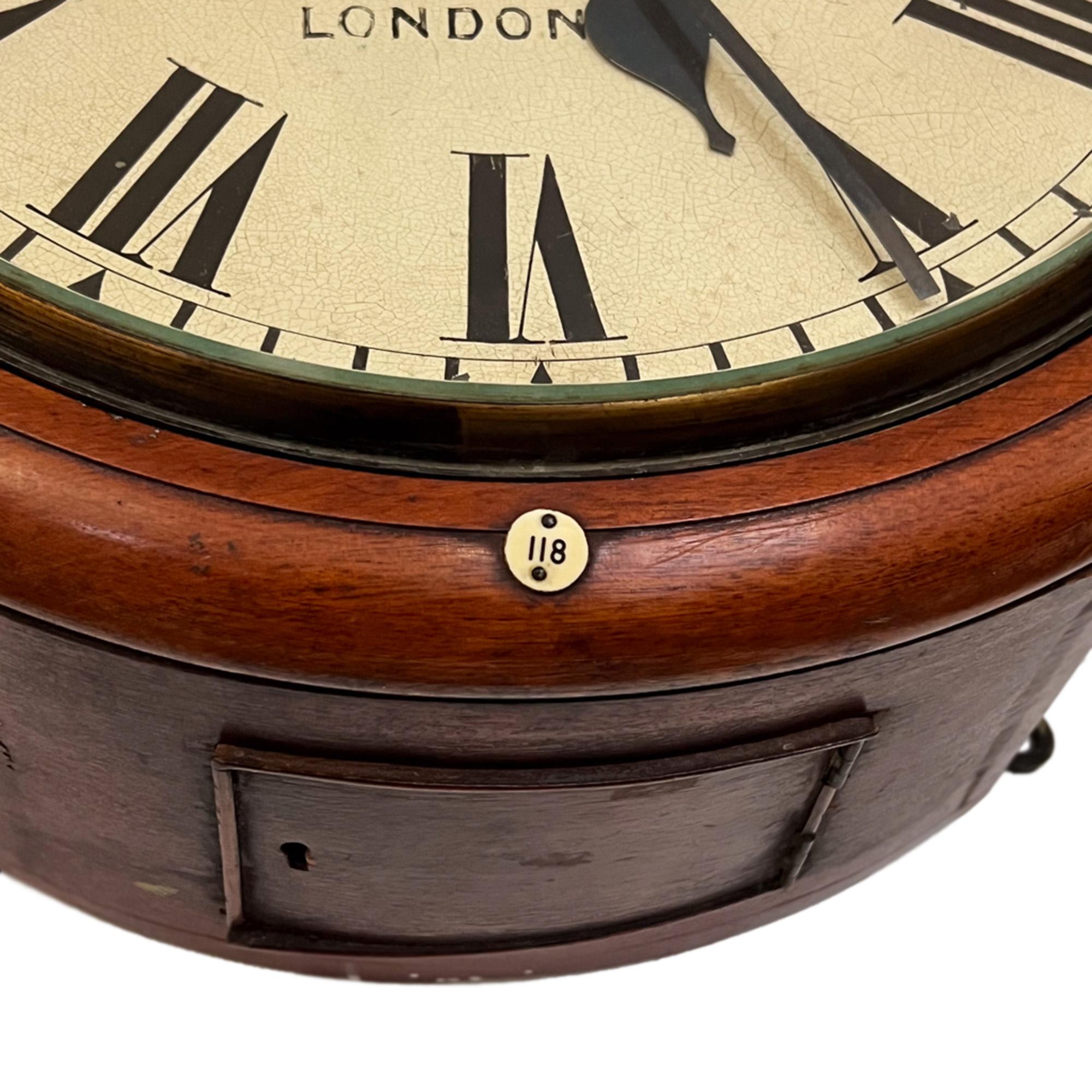 British Thwaites and Reed 19th Century Wall Clock For Sale