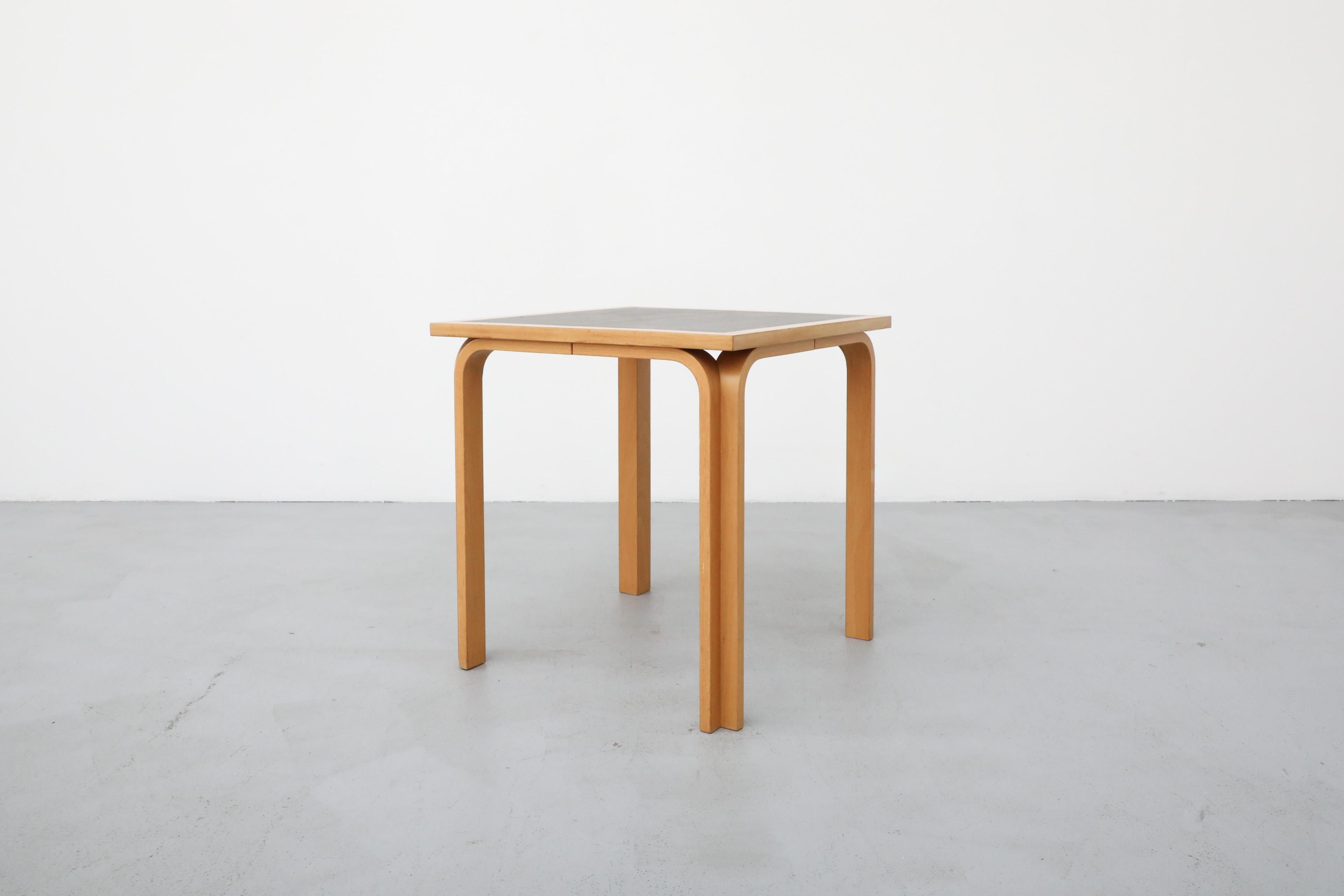 Thygesen & Sørensen Square Birch & Black Danish Center Table for Magnus Olesen In Good Condition In Los Angeles, CA