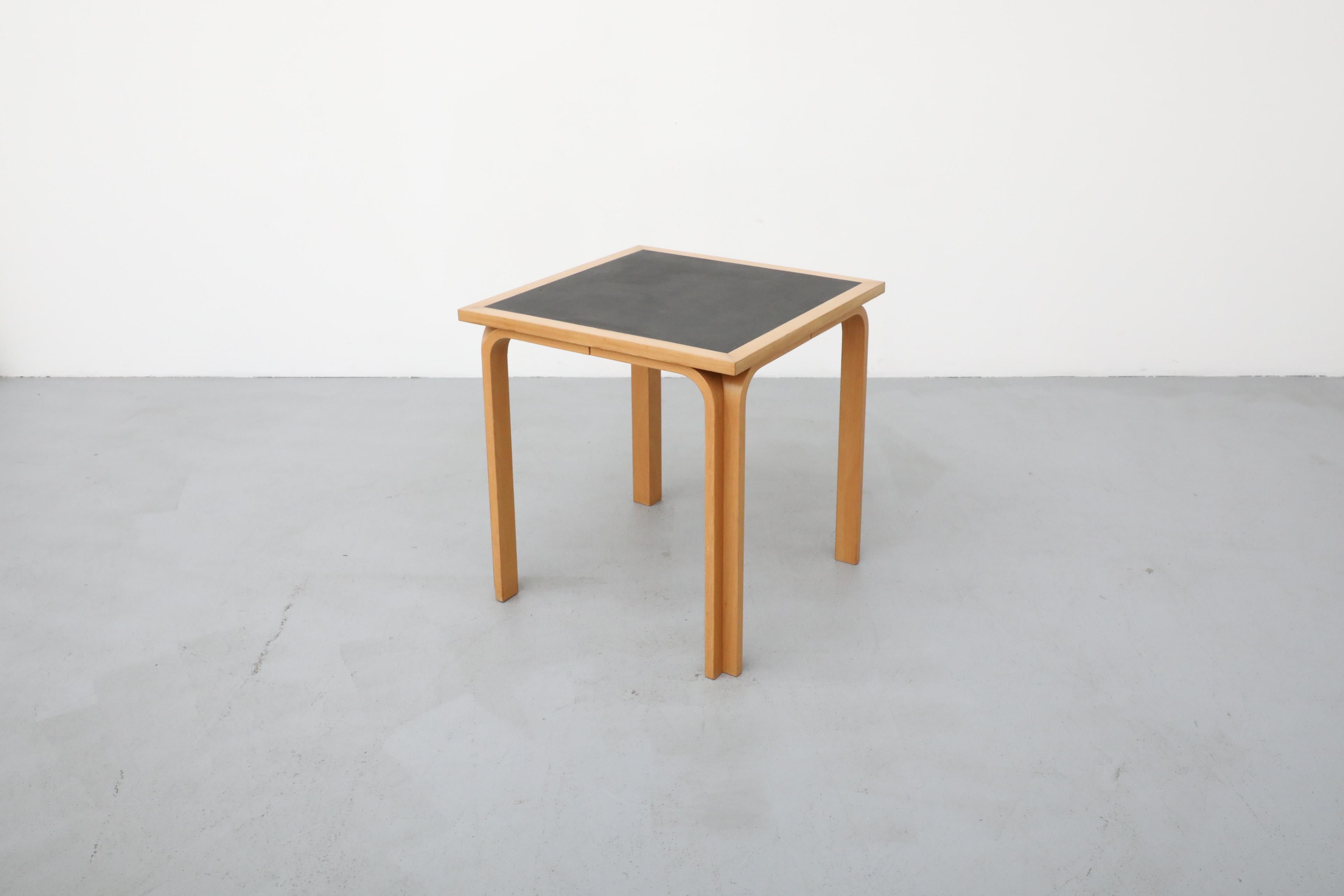 20th Century Thygesen & Sørensen Square Birch & Black Danish Center Table for Magnus Olesen