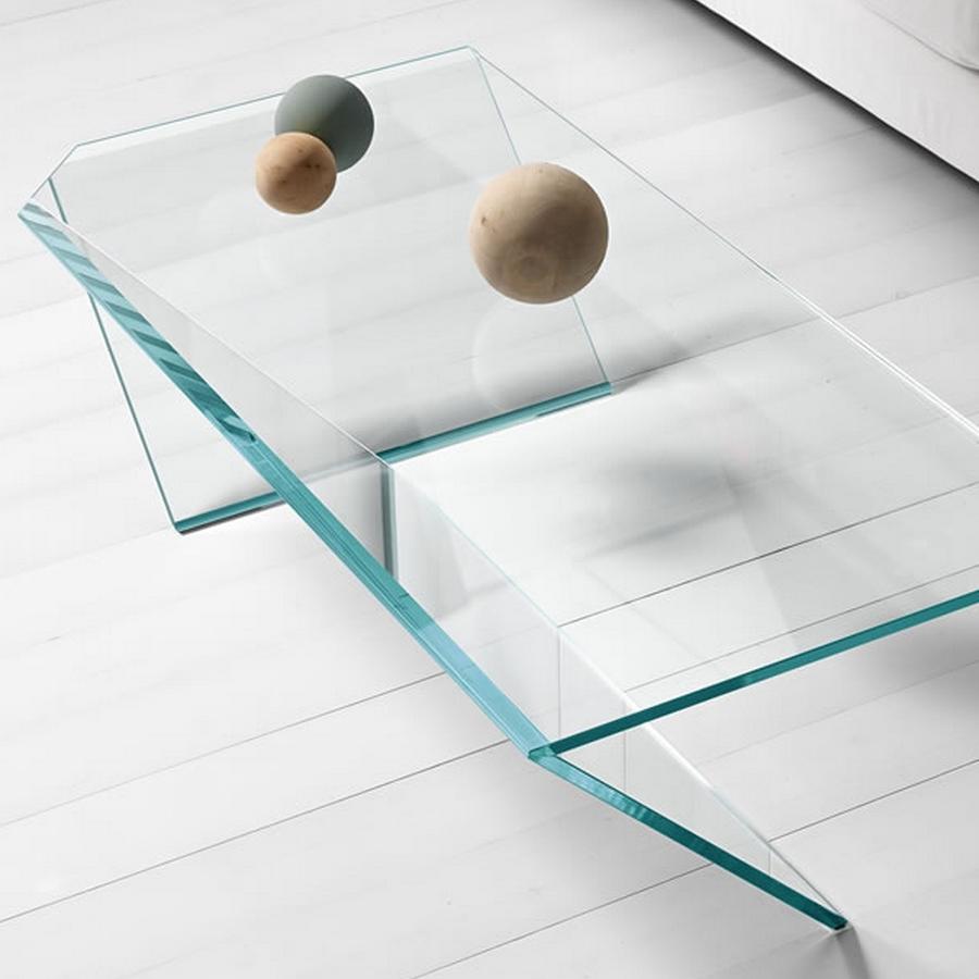 Moderne Table basse Ti Glass conçue par Gonzo & Vicari, fabriquée en Italie en vente