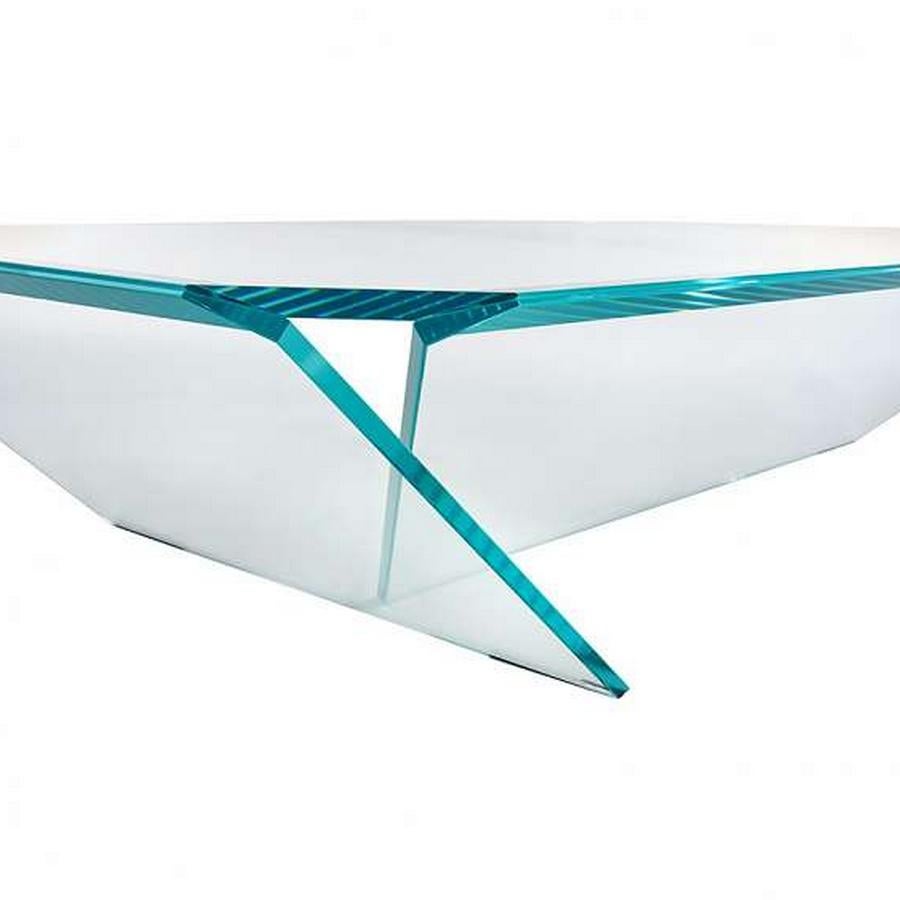 Table basse Ti Glass conçue par Gonzo & Vicari, fabriquée en Italie Neuf - En vente à Beverly Hills, CA