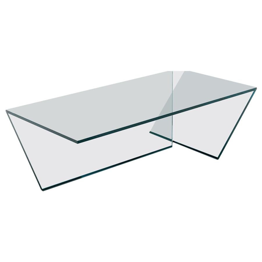 Ti Glass Coffee Table, Designed by Gonzo & Vicari, Made in Italy For Sale