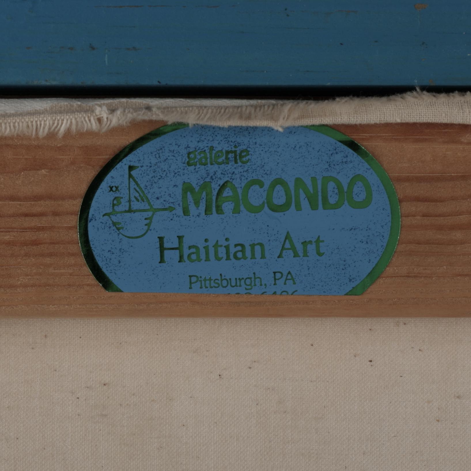 Vintage Haitian Painting of a Leopard by Ti Tra Jean Fatreuse Delva im Angebot 8