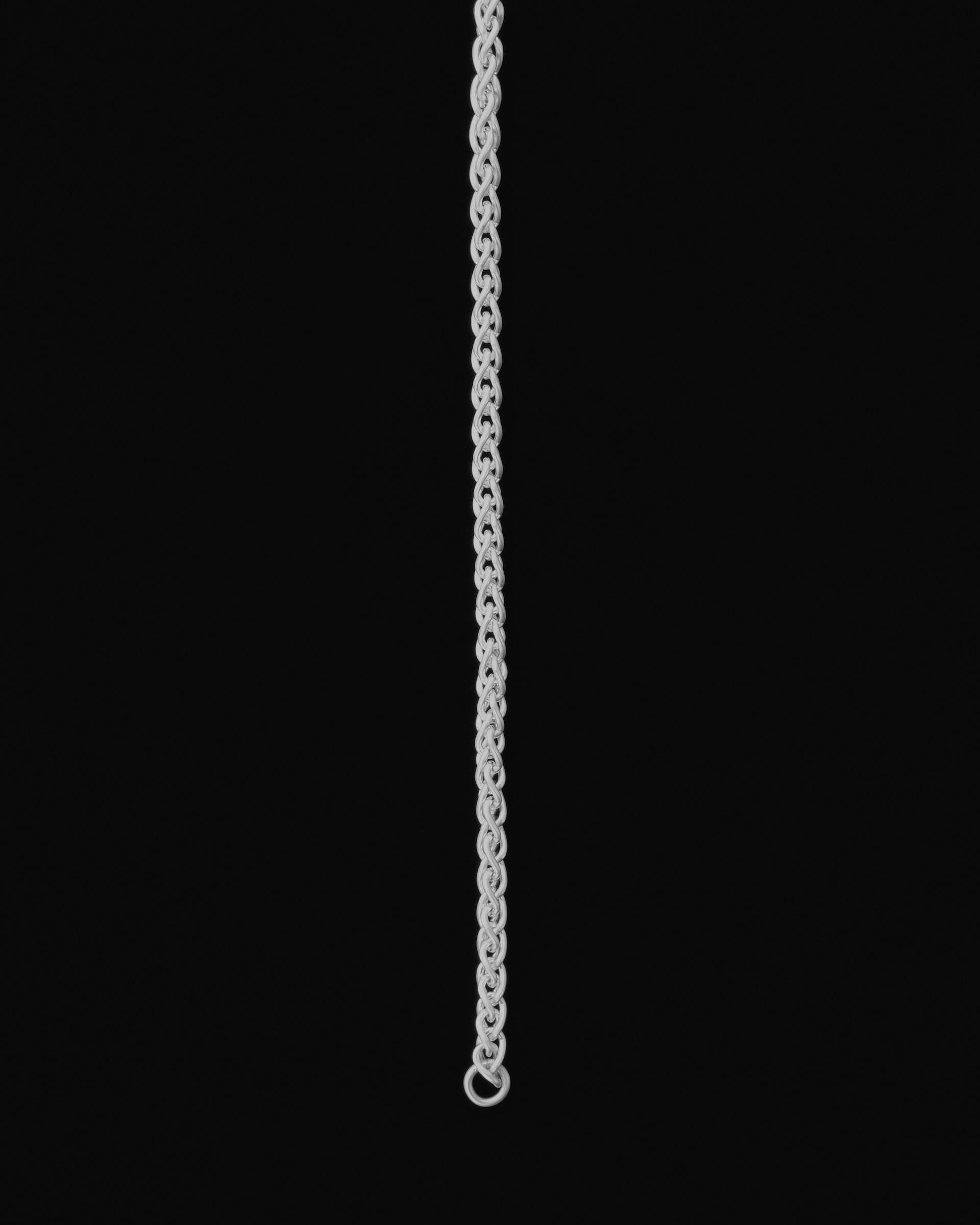 Artisan Tiana Marie Combes White Gold Woven Chain Anklet For Sale