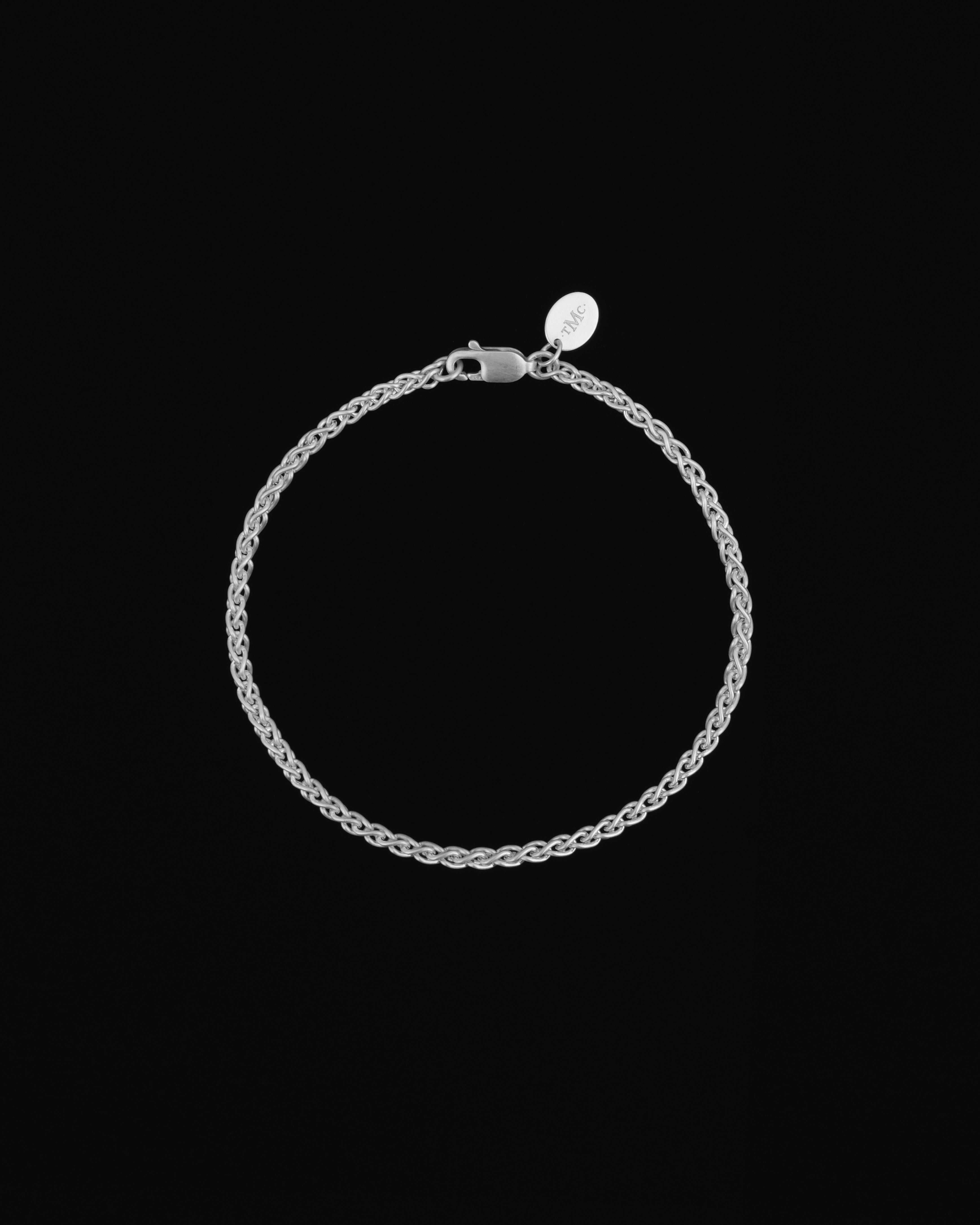 Artisan Tiana Marie Combes White Gold Woven Chain Bracelet For Sale