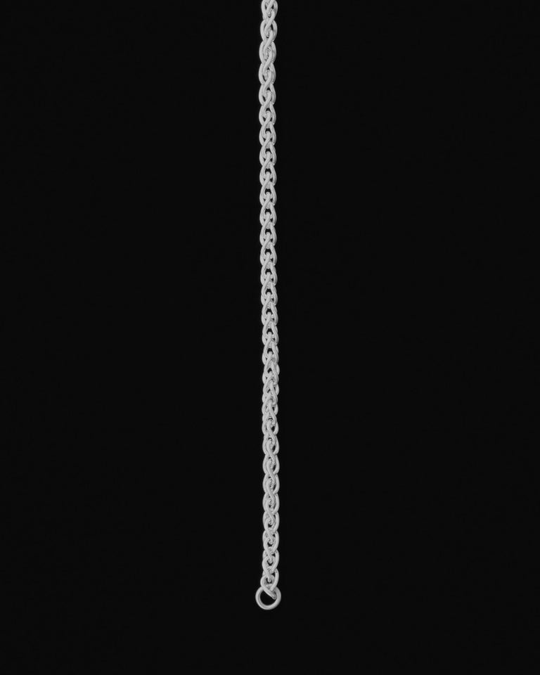 Tiana Marie Combes White Gold Woven Chain Necklace For Sale at 1stDibs