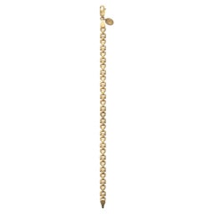 Tiana Marie Combes Yellow Gold Solid Equestrian Chain Link Anklet