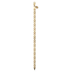 Tiana Marie Combes Yellow Gold Solid Equestrian Chain Link Bracelet
